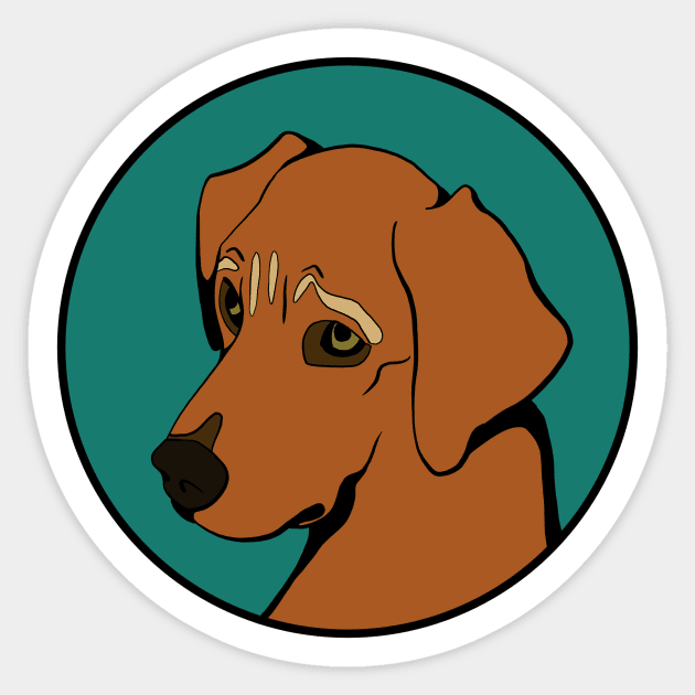 Judgmental Dog - Funny Animal Design Sticker by Animals in Design